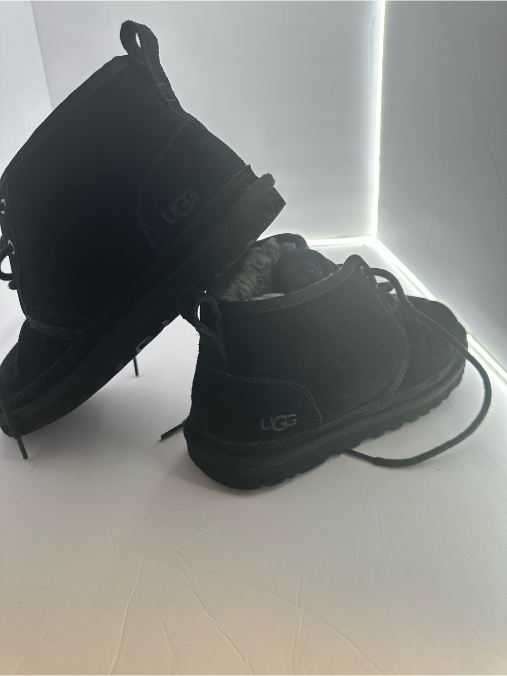 Black suede mini boots 🖤 cozy winter essential | worn - Size 8 - Picture 4 of 16